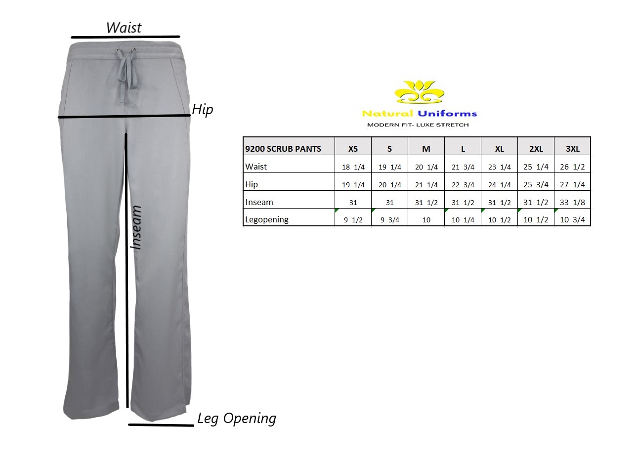 UltraSoft Women's Stretch Soft Modern Fit 2 Pocket Drawstring Scrub Pant ( STYLE# 9200 ) - Image 2