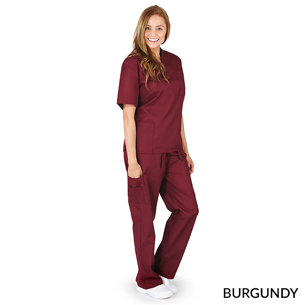 WOMEN SOLID V-NECK SCRUB SET (STYLE# 102W) - Image 5