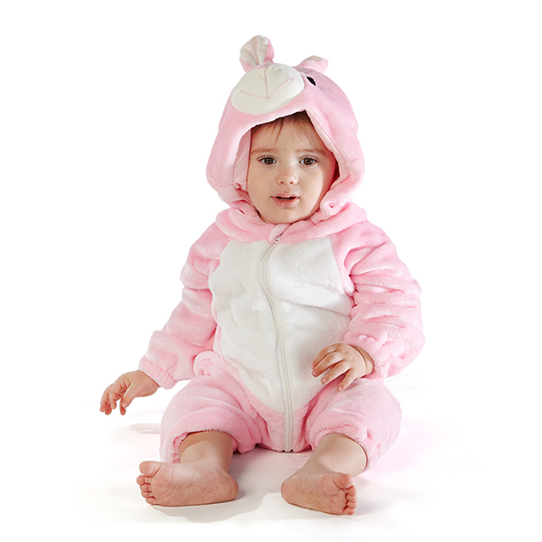 Animal Cosplay Outfits Pink Rabbit Costume Jumpsuit Infant Costume Boys Girls Winter Romper