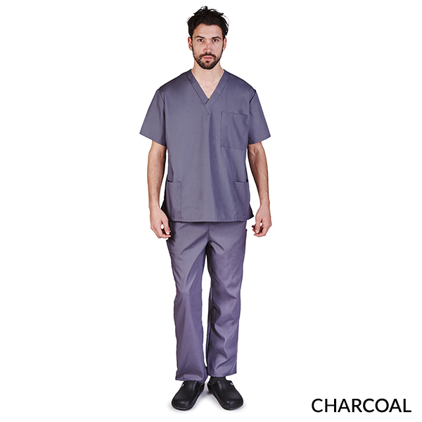 MEN SOLID V-NECK SCRUB SET (STYLE# 102M) - Image 7