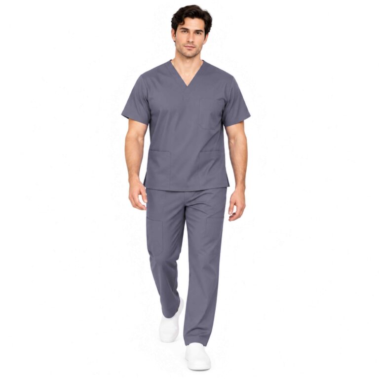 Men Scrub Set Medical Scrub Top and Pants