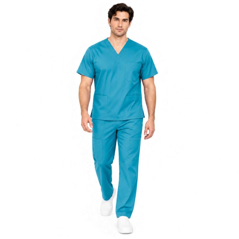 Men Scrub Set Medical Scrub Top and Pants