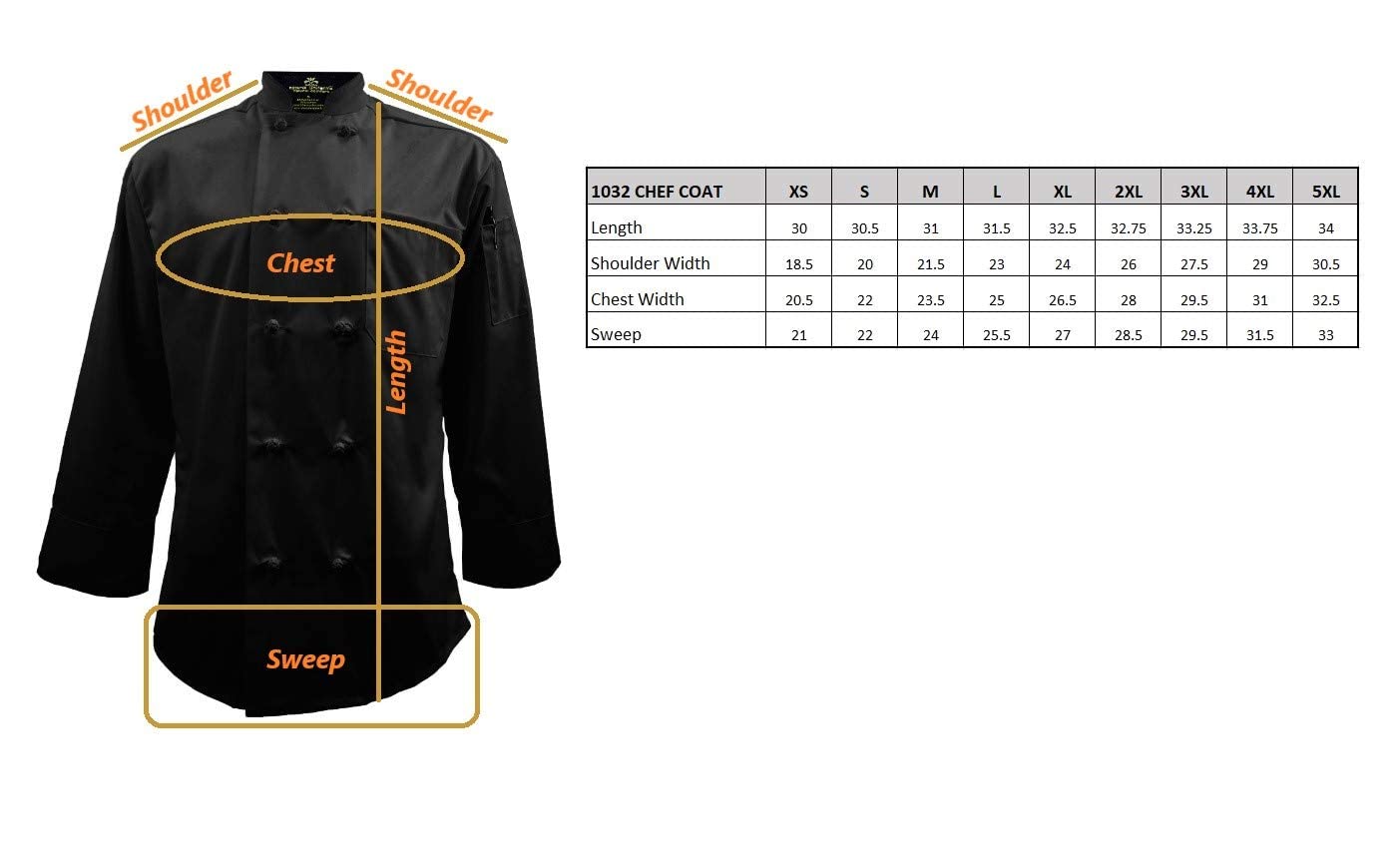 Long Sleeve Chef Coat Knot Button Chef Coat-Easy-Care Twill