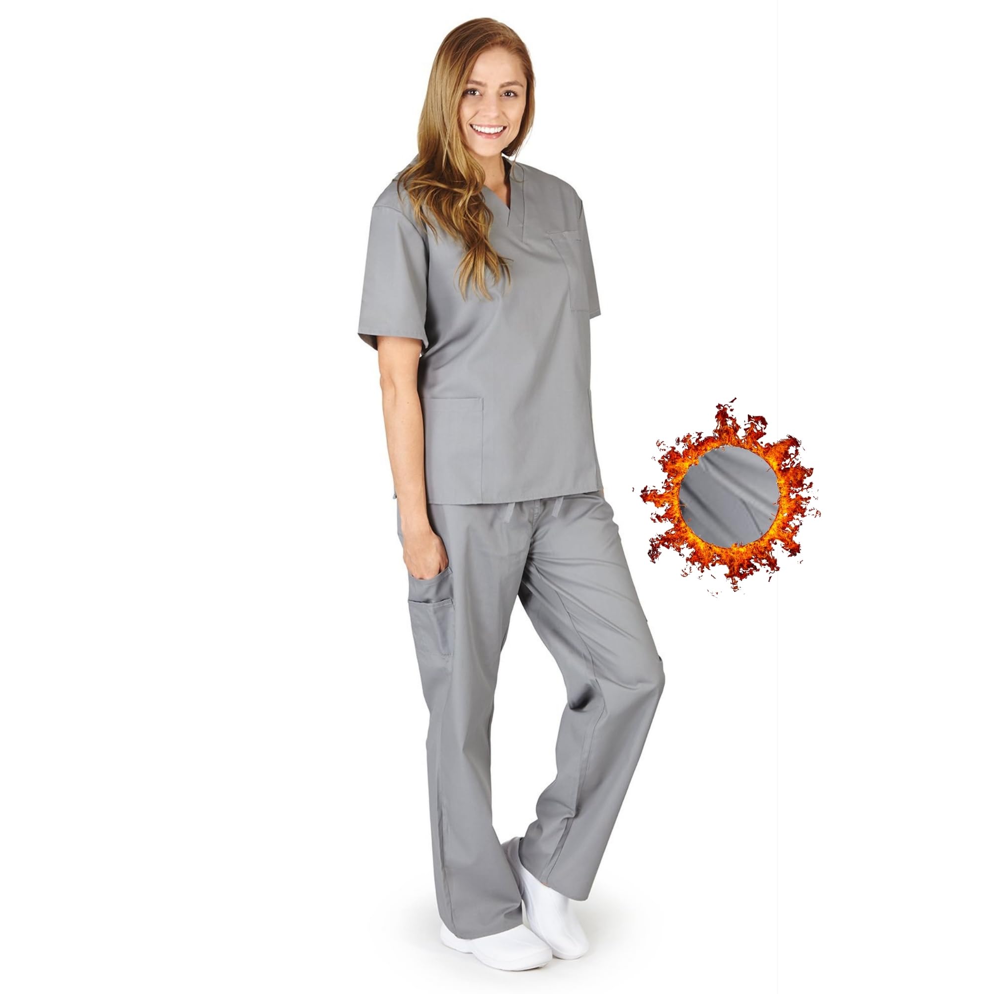 M&M SCRUBS Women's Scrub Sets, Scrub Top and Pants. Run Large ( STYLE 101 ) - Image 6