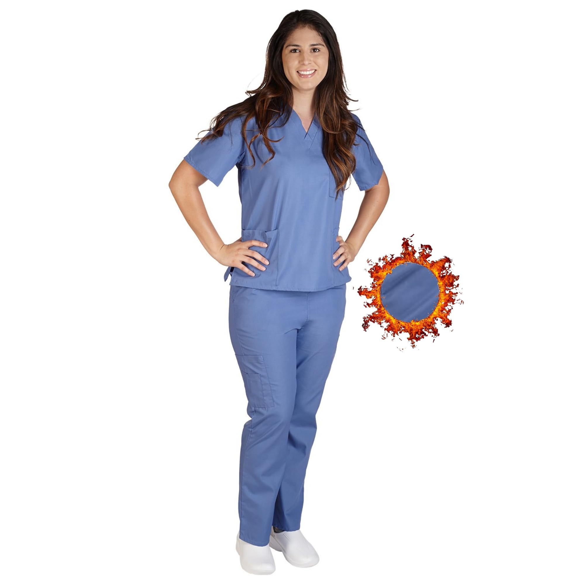 M&M SCRUBS Women's Scrub Sets, Scrub Top and Pants. Run Large ( STYLE 101 ) - Image 3
