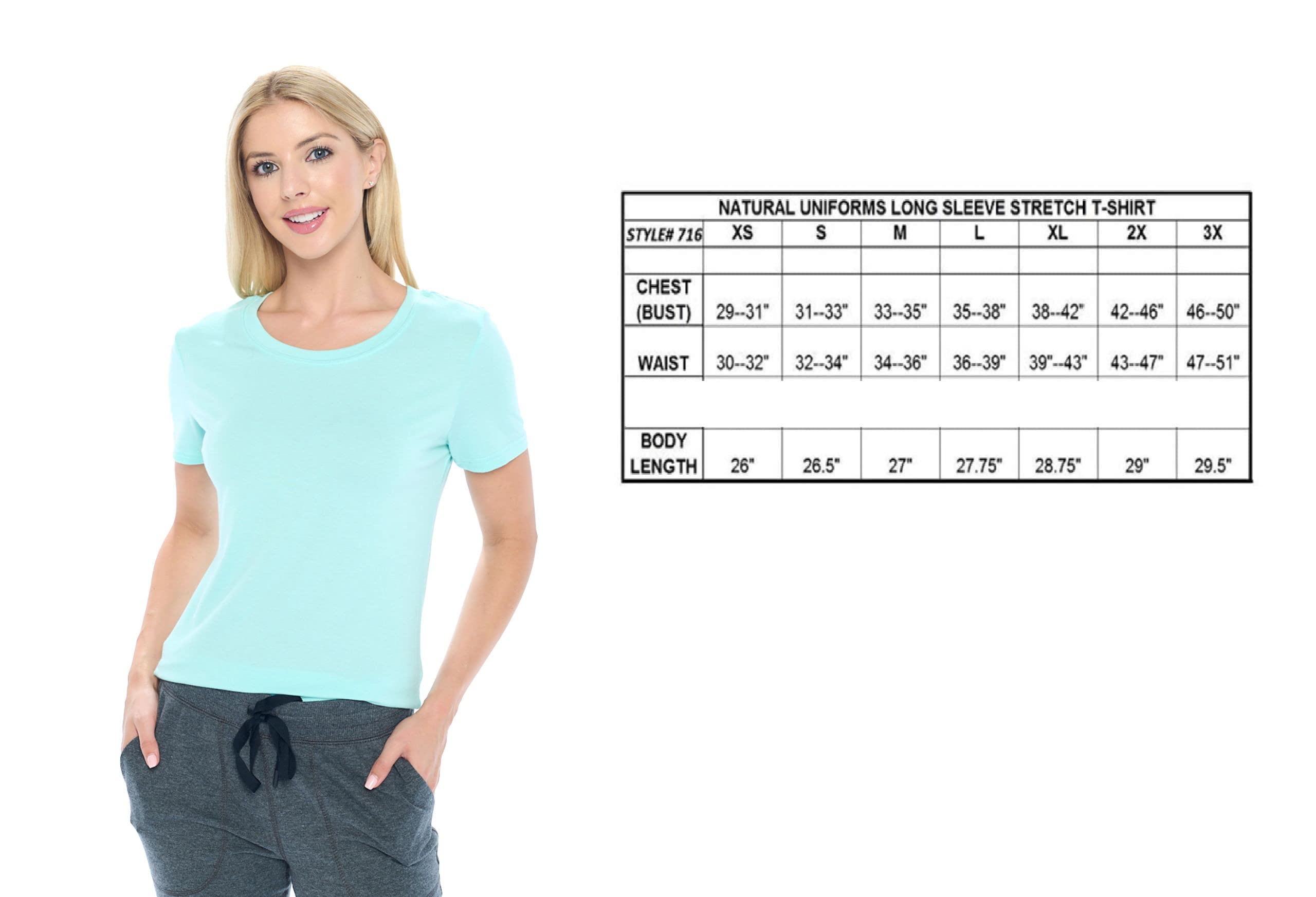 M&M SCRUBS Women's Short Sleeve Round-Neck T-Shirt Under Scrub