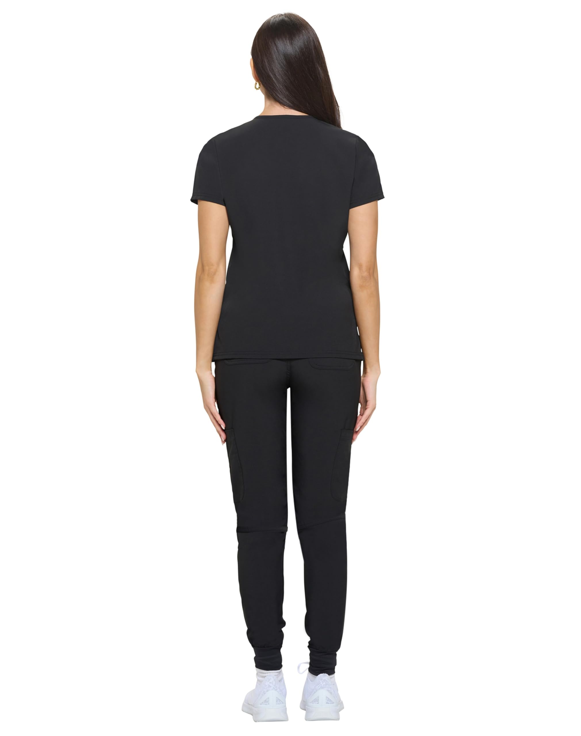 M&M SCRUBS Women's Essential Jogger Scrub Set Nursing Uniform Clearance Cool Stretch Scrub Top and Pant Workwear ( STYLE 8533 ) - Image 3